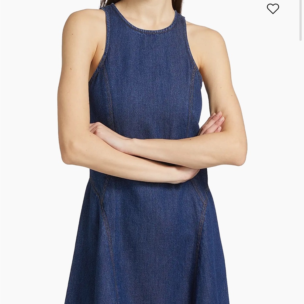 Re/done Denim Split-Front Racerback Mini Dress - Picture 3 of 10
